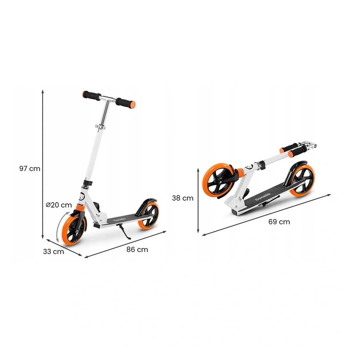 Trotineta Luca, Copii/Adulti, Pliabila, Pana la 100 Kg, Conform cu standardul european de securitate EN14619, [5]