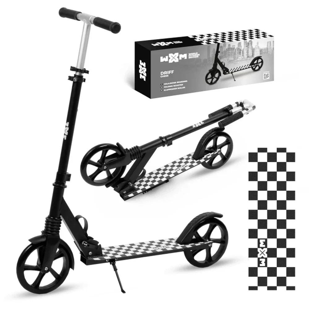 Trotineta pliabila de oras 200 mm DRIFF - Black White WXM 4 ani+ [2]