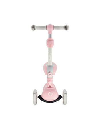 Trotineta transformabila cu sezut pliabil si lumini LED, Momi Debe - Pink [4]