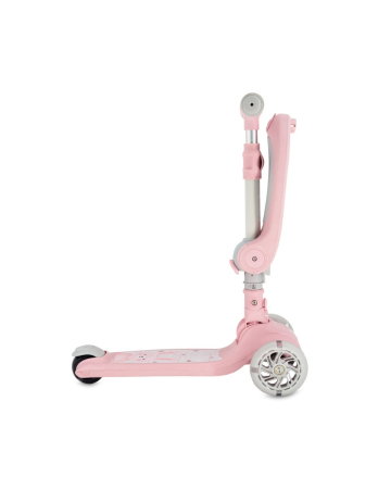 Trotineta transformabila cu sezut pliabil si lumini LED, Momi Debe - Pink [1]