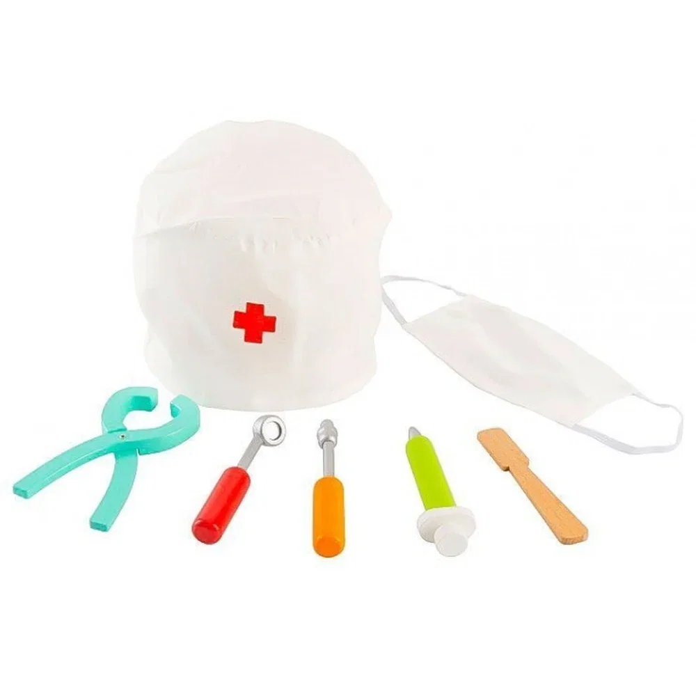 Trusa medicala cu 7 elemente din lemn Ecotoys Little Dentist 3 ani+ [2]