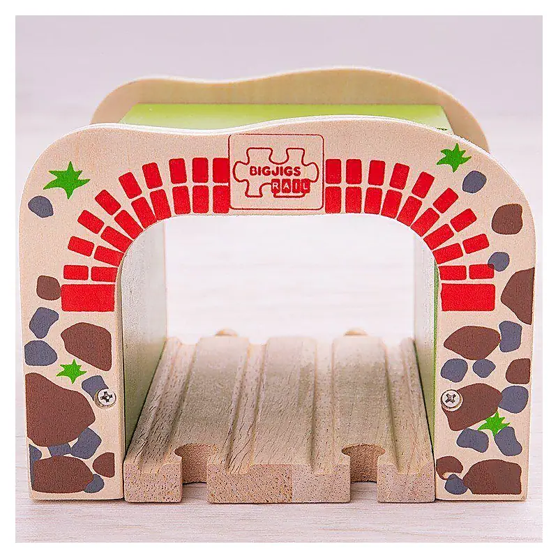Tunel dublu din lemn BIGJIGS Toys 3 ani+ [2]
