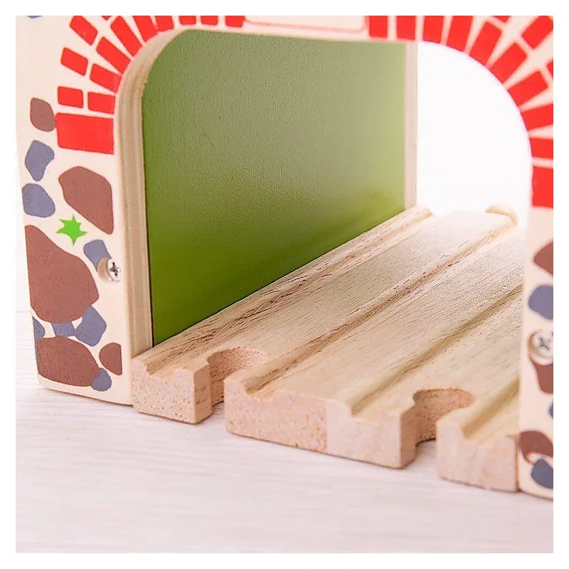Tunel dublu din lemn BIGJIGS Toys 3 ani+ [3]