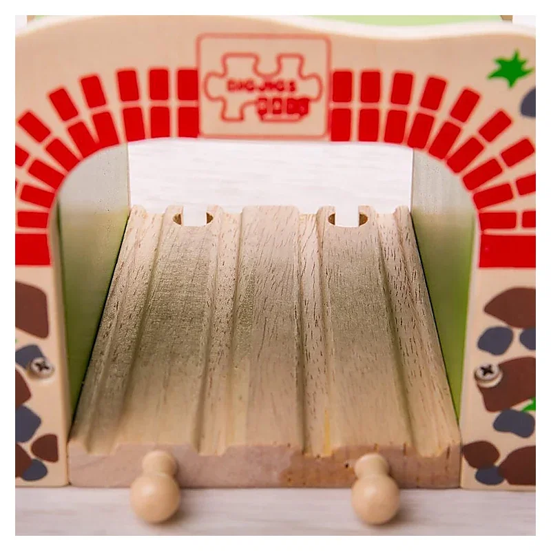 Tunel dublu din lemn BIGJIGS Toys 3 ani+ [6]
