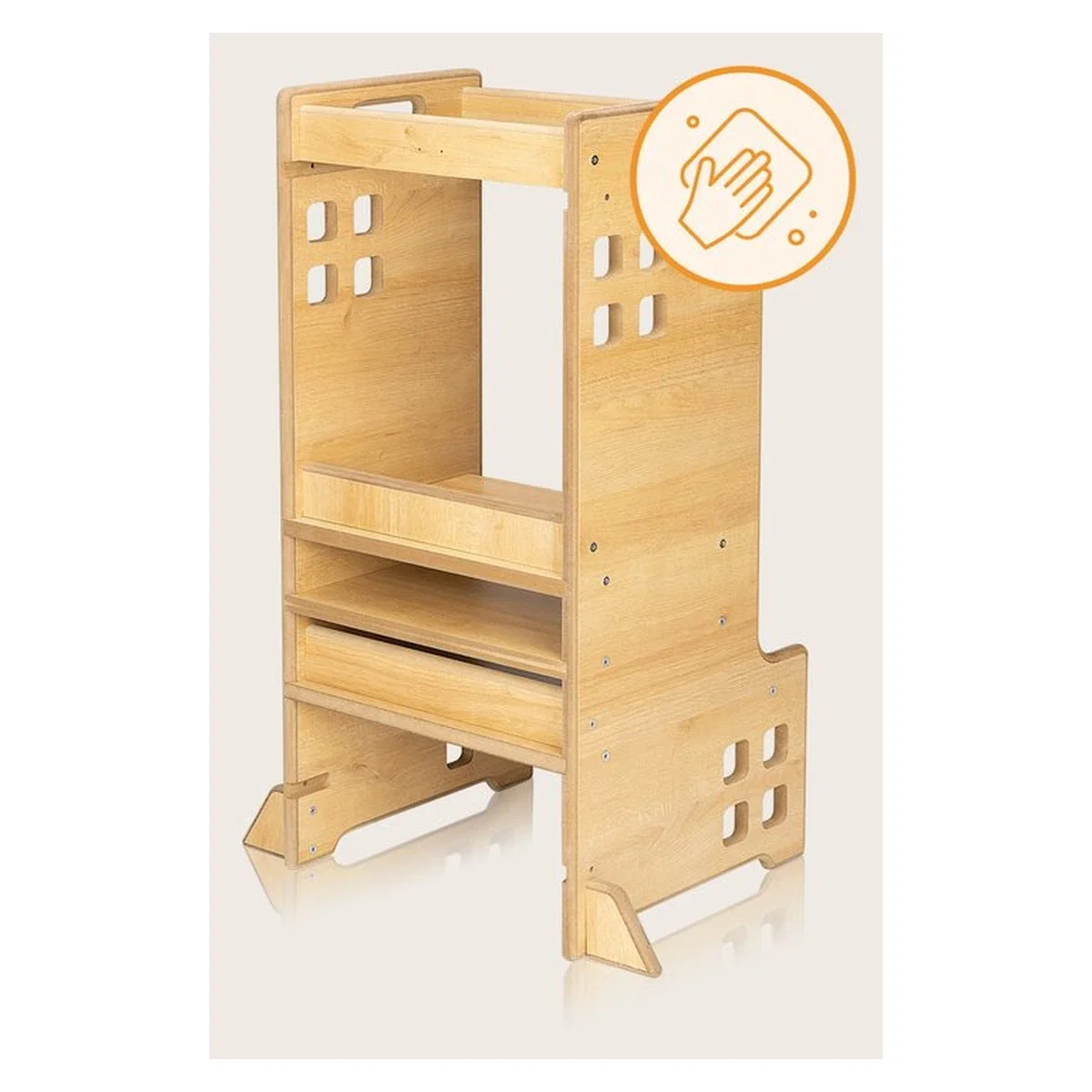 Turn de invatare Montessori, Lionelo, Cass, Functie de raft pentru carti, Natur 12 luni [16]