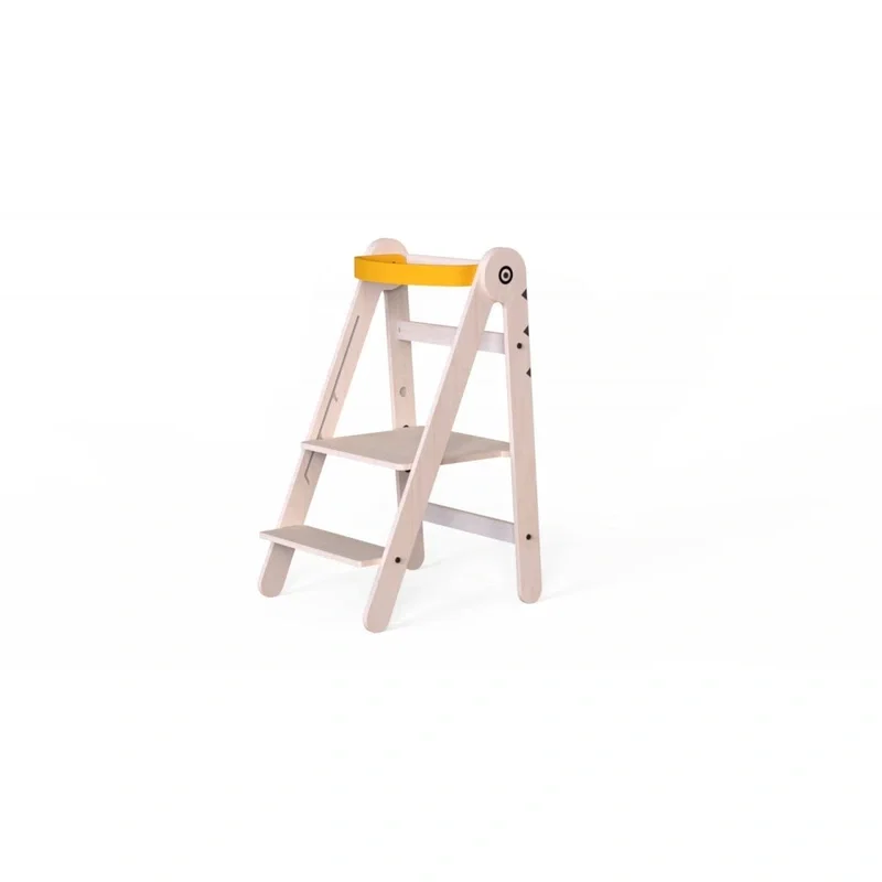 Turn de invatare pliabil MamaToyz Learning Tower din lemn, Galben 5 ani [1]