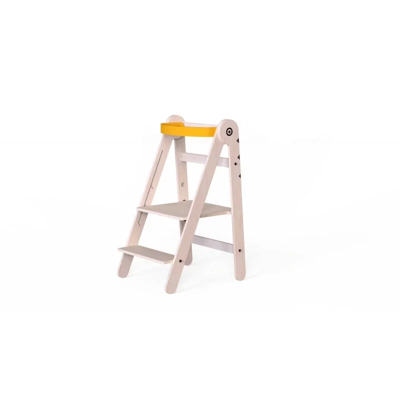 Turnuri de invatare - Turn de invatare pliabil MamaToyz Learning Tower din lemn, Galben 5 ani