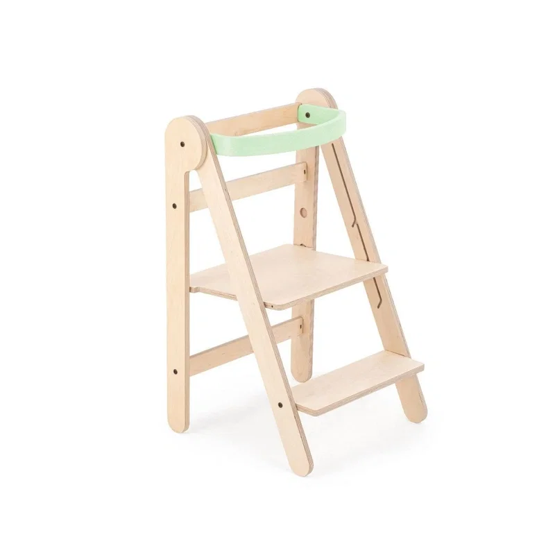 Turnuri de invatare - Turn de invatare pliabil MamaToyz Learning Tower din lemn, Verde 5 ani