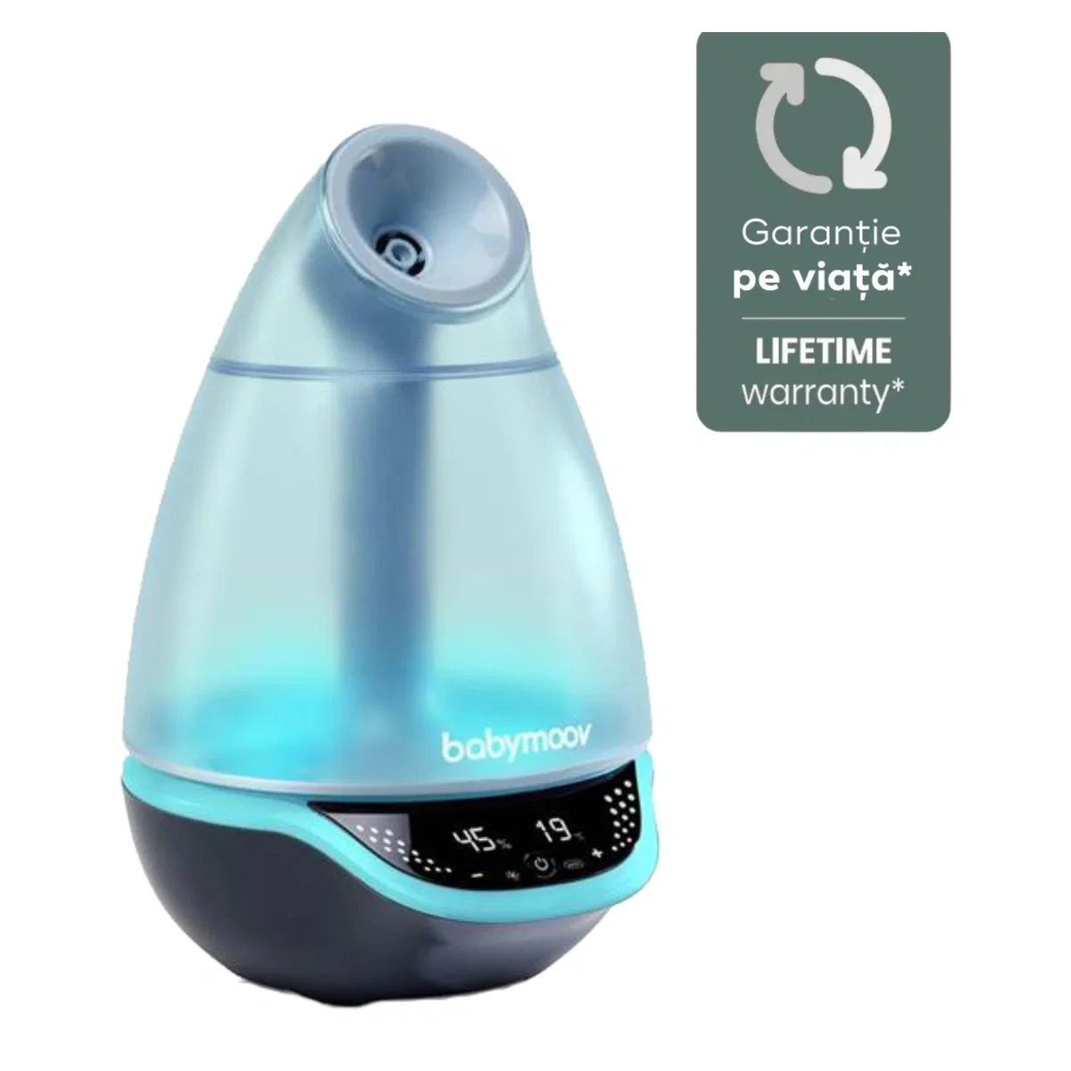 Lampi de veghe - Umidificator Digital Babymoov, cu Ultrasunete, 2 in 1, Hygro Plus 2 luni