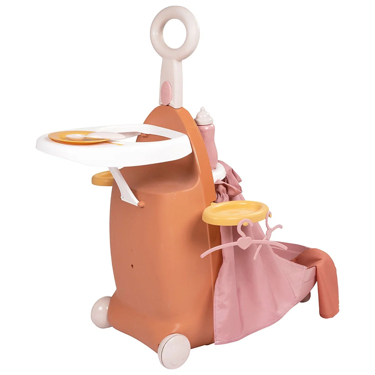 Papusi - Valiza multifunctionala pentru papusi Smoby Baby Nurse Nursery Suitcase 3 in 1 cu 6 accesorii