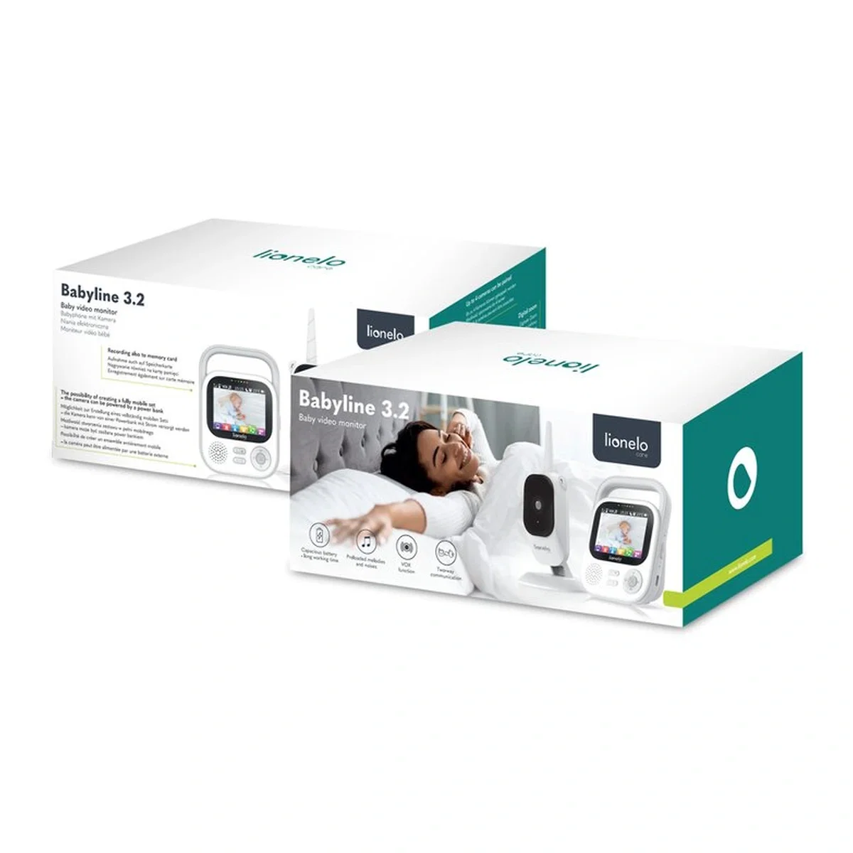 Video monitor, Lionelo, Babyline 3.2, Full HD, Comunicare bidirectionala, 2.8 inch, Alb [15]