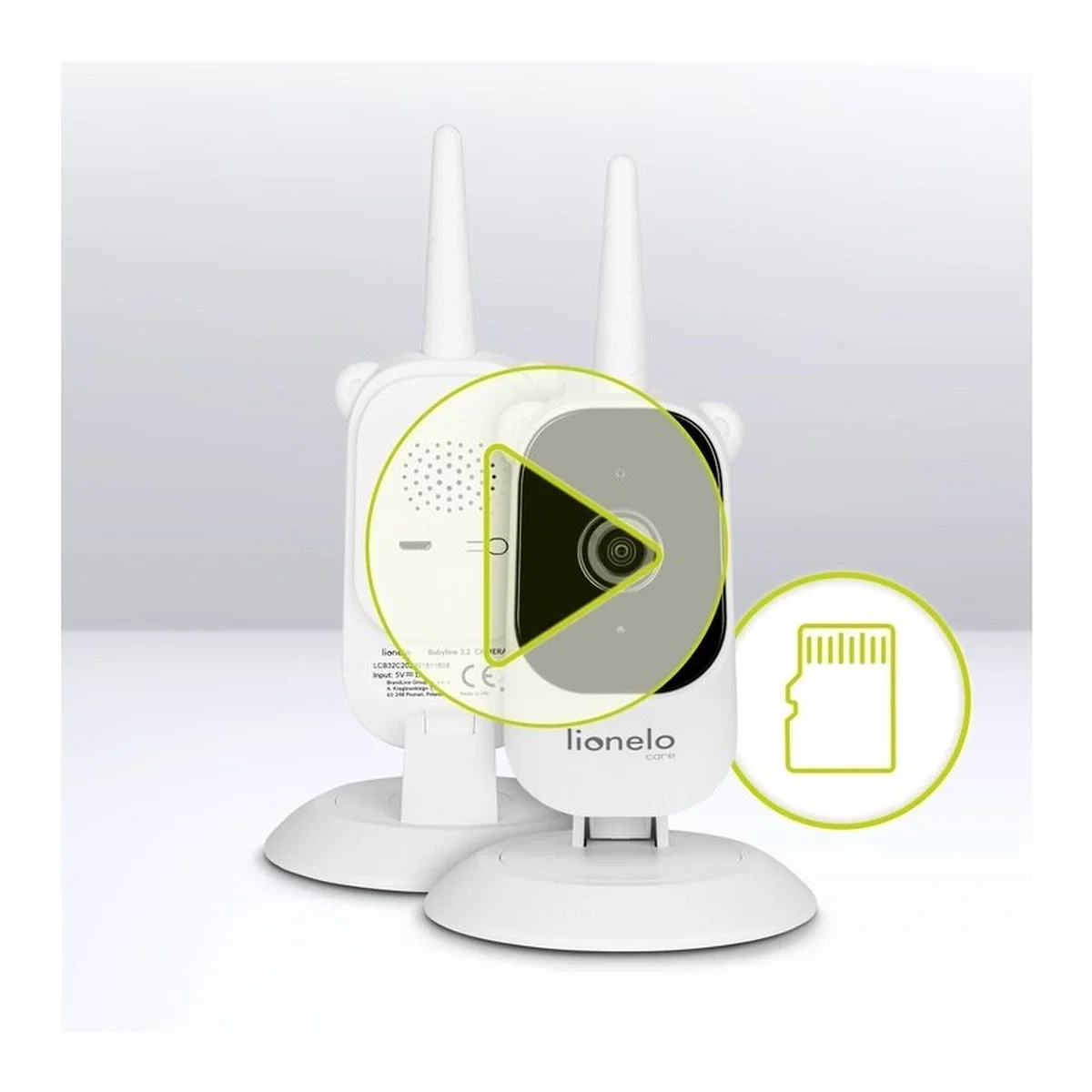 Video monitor, Lionelo, Babyline 3.2, Full HD, Comunicare bidirectionala, 2.8 inch, Alb [25]