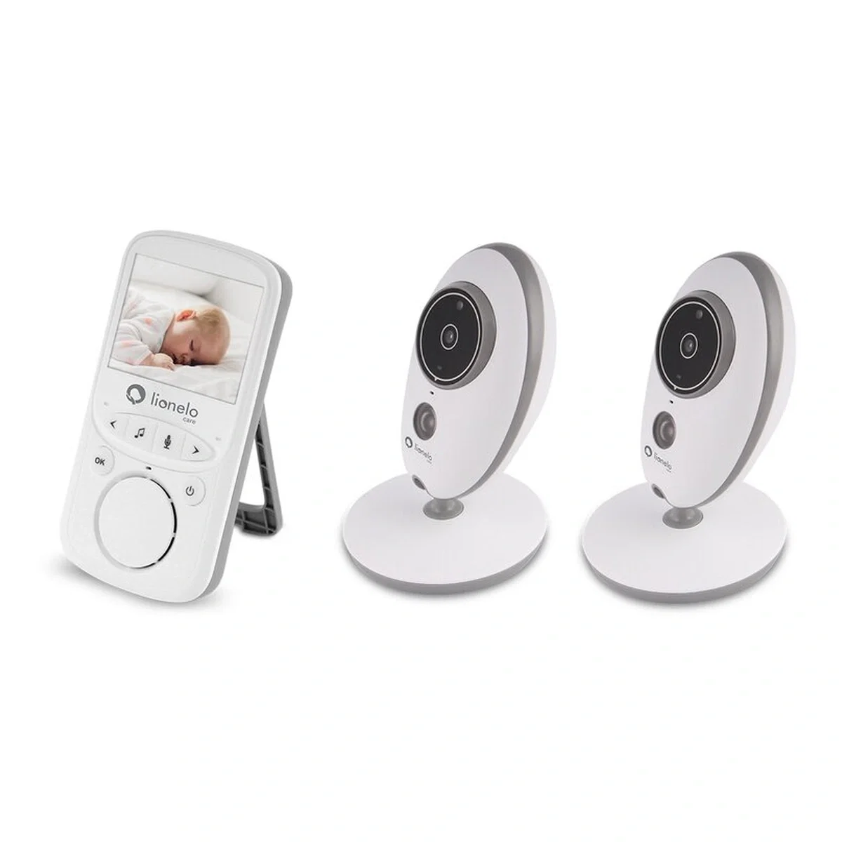 Camera copilului - Videofon Babyline 5.1 , Wireless, Cu melodii, Cu doua camere independente Lionelo