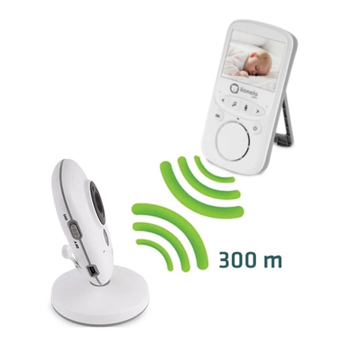 Videofon Babyline 5.1 , Wireless, Cu melodii, Cu doua camere independente Lionelo [3]
