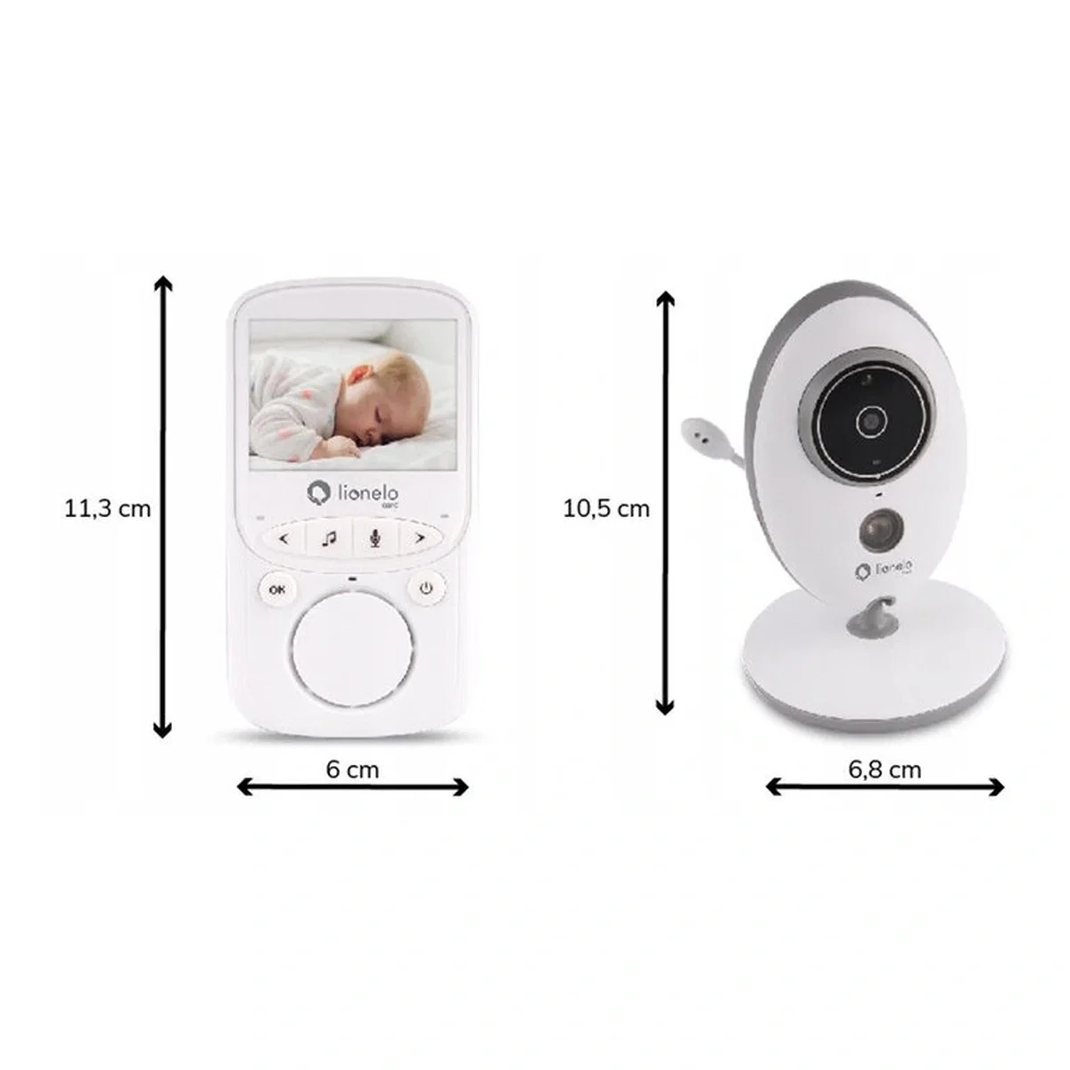 Videofon Babyline 5.1 , Wireless, Cu melodii, Cu doua camere independente Lionelo [4]