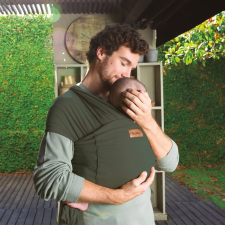 Wrap bebe, Jane, Cocoon, Ergonomic, De la nastere pana la 20 Kg, Cu multiple pozitii de purtare, Botanic [2]