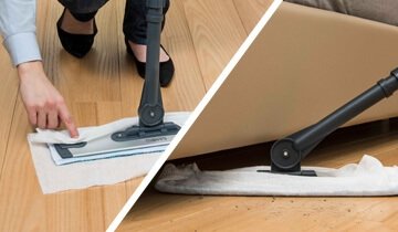 Moppy Red the final solution for steam cleaning and cordless mop - dust-catching