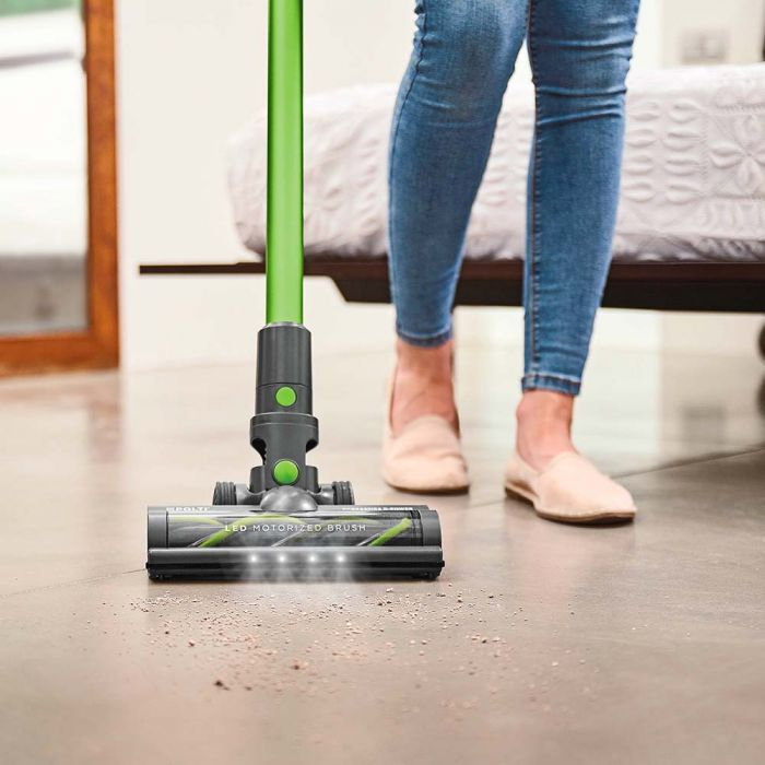 Aspirator Vertical fără Fir Polti Forzaspira D-Power SR500, Multiciclonic, Reîncărcabil, Motor Digital, 3 Programe, Autonomie Lucru 40 min, 0.6 l, Verde/Gri [4]