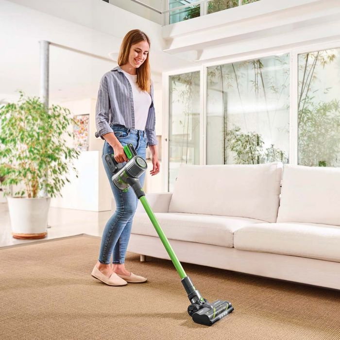 Aspirator Vertical fără Fir Polti Forzaspira D-Power SR500, Multiciclonic, Reîncărcabil, Motor Digital, 3 Programe, Autonomie Lucru 40 min, 0.6 l, Verde/Gri [5]