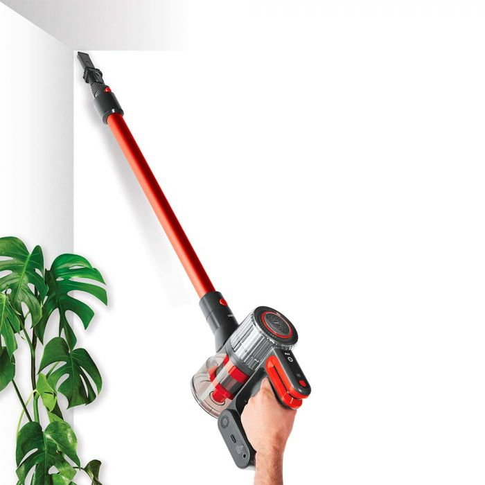 Aspirator Vertical fără Fir Polti Forzaspira D-Power SR550, Multiciclonic, Reîncărcabil, Motor Digital, 3 Programe, Autonomie Lucru 40 min, 0.6 l, Roșu/Gri [4]