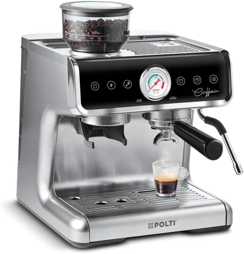 Espressor profesional manual cu rasnita de cafea, Polti Coffea G50S, 2,8l, 1550W,15 bar, pentru espresso si cappuccino [3]
