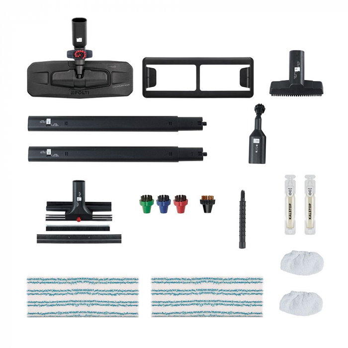 KIT Profesional Polti pentru Eliminarea Ploșnițelor, Autonomie Nelimitată de Funcționare, 1900 W, Emisie Abur până la 140 gr/min, 15 Accesorii, 5,5 BAR, Funcție Turbo, Abur până la 180°C, Alb/Albastru [3]