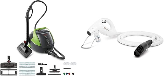 KIT Profesional Polti pentru Eliminarea Ploșnițelor, Autonomie Nelimitată de Funcționare, 1900 W, Emisie Abur până la 140 gr/min, 15 Accesorii, 5,5 BAR, Funcție Turbo, Abur până la 180°C, Alb/Albastru [1]