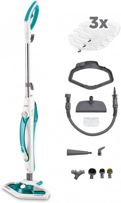 Mop cu Abur Polti Vaporetto SV 450 Double, 15 in 1, 1500 W, 2.4 Kg, Alb/Verde [1]