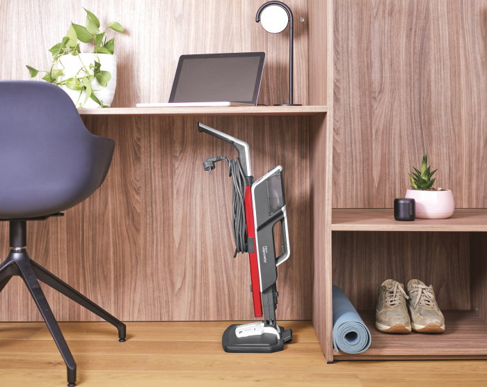 Mop cu Abur Polti Vaporetto SV650_Style 2 în 1, 1500 W, Abur Reglabil, Mâner Plută, 19 Accesorii, Autonomie Nelimitată, Alb/Roșu [11]