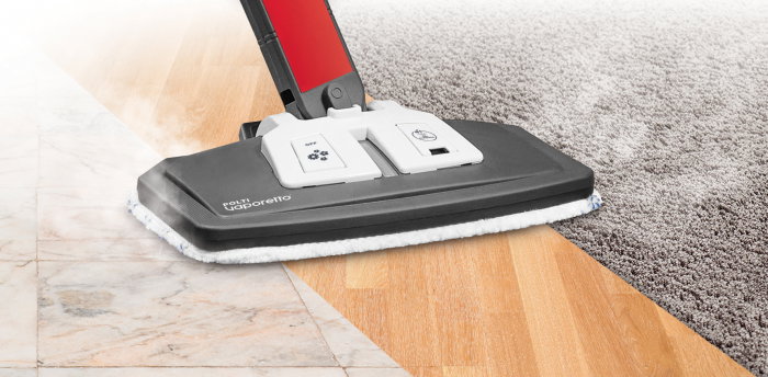 Mop cu Abur Polti Vaporetto SV650_Style 2 în 1, 1500 W, Abur Reglabil, Mâner Plută, 19 Accesorii, Autonomie Nelimitată, Alb/Roșu [8]