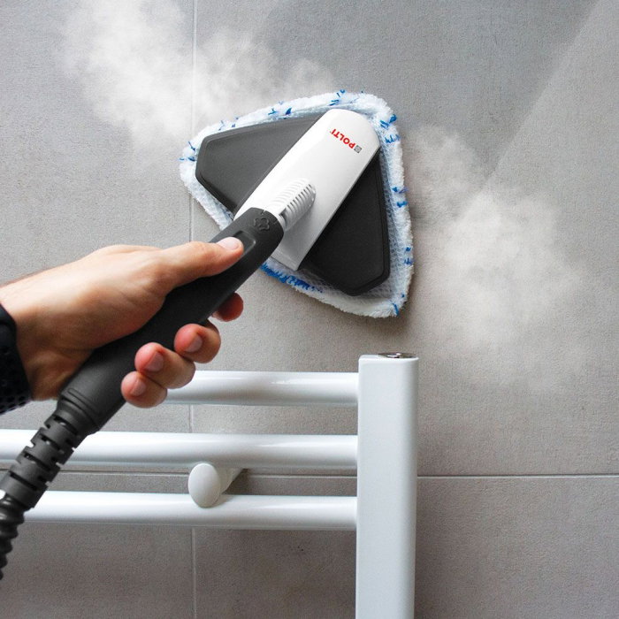 Mop cu Abur Polti Vaporetto SV660_Style 2 în 1, 1500 W, Abur Reglabil, Mâner Plută, 19 Accesorii, Autonomie Nelimitată, Alb/Gri [4]