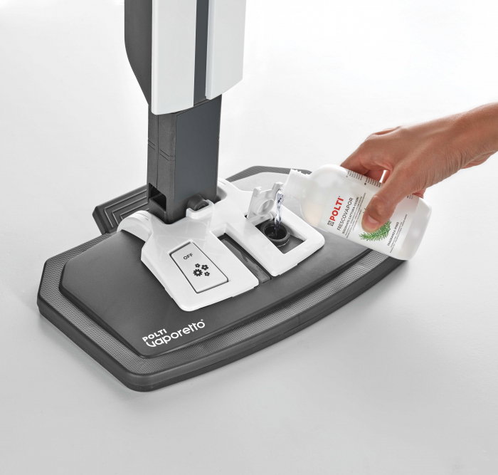 Mop cu Abur Polti Vaporetto SV660_Style 2 în 1, 1500 W, Abur Reglabil, Mâner Plută, 19 Accesorii, Autonomie Nelimitată, Alb/Gri [15]