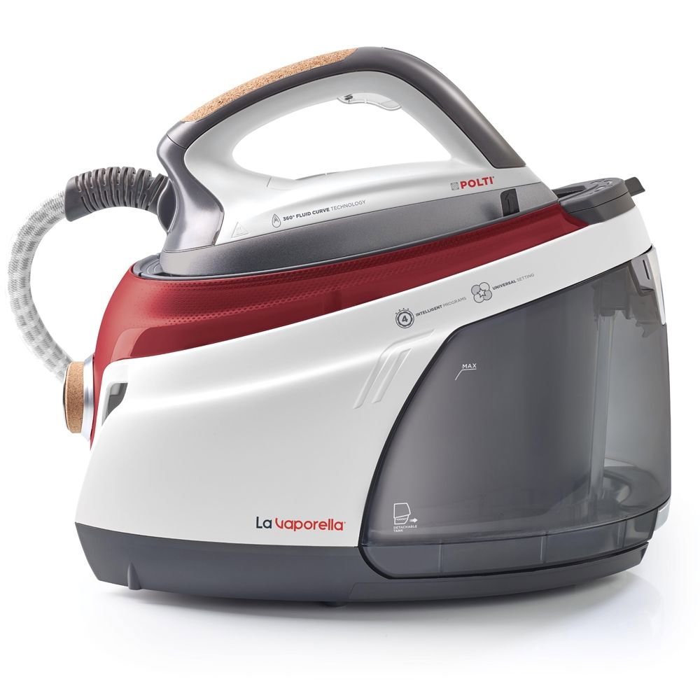 Statie de Calcat Polti La Vaporella XM82C, Talpa Aluminiu, 2350 W, 1.5 l, Boiler pana la 7 Bar, Pompa pana la 15 Bar, Functie Steam Pulse 450 gr, Alb/Rosu [6]