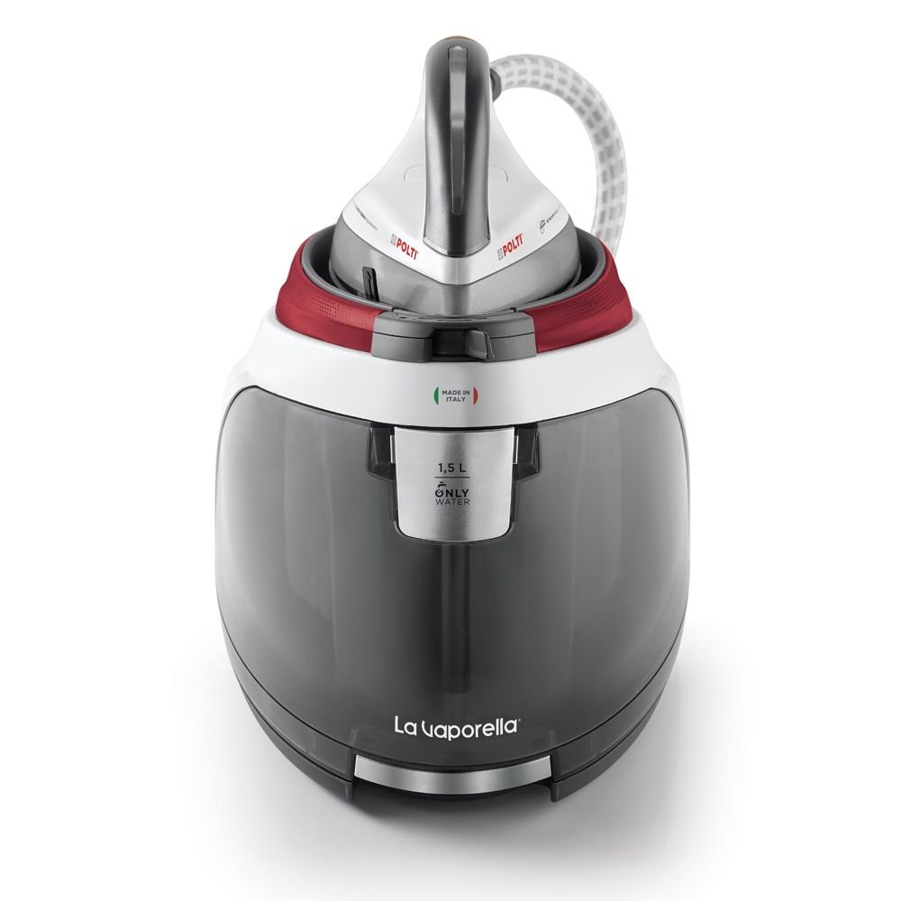 Statie de Calcat Polti La Vaporella XM82C, Talpa Aluminiu, 2350 W, 1.5 l, Boiler pana la 7 Bar, Pompa pana la 15 Bar, Functie Steam Pulse 450 gr, Alb/Rosu [3]