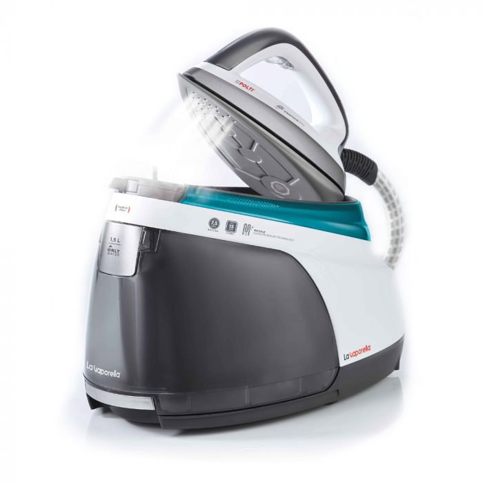 Statie de Calcat Polti La Vaporella XT110C, Talpa Aluminiu, 2350 W, 1.5 l, Boiler 7.5 Bar, Pompa 15 Bar, Functie Steam Pulse 500 gr, Alb/Verde [6]