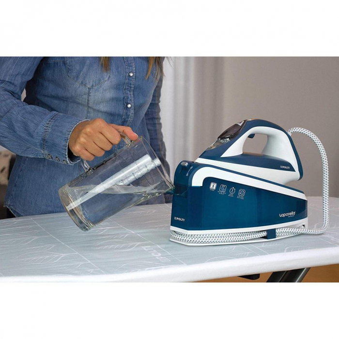 Statie de Calcat Polti Vaporella Express VE 30.30, Talpa Ceramica, 2200 W, 1.6 l, 8 BAR, 240 gr/min, Alb/Albastru [4]