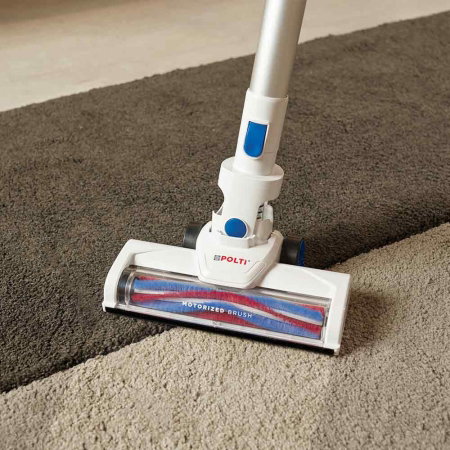 Aspirator Vertical fara Fir Polti Forzaspira Slim SR90, 2 in 1, Cyclonic, Autonomie lucru 40 min, 0.5 l, Perie Motorizata, Gri/Albastru [4]