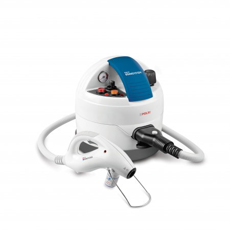 Solutii pentru plosnite - Aparat Contra Plosnitelor si pentru Indepartarea Insectelor si Gandacilor, Dezinfectare și Curatare cu Abur, Polti Sani System Business, Abur pana la 180°C, 2250 W, 4 Bar, Alb/Albastru