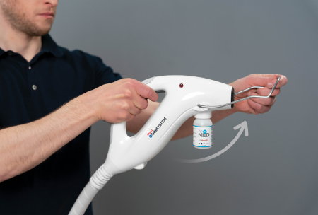 Aparat Contra Plosnitelor si pentru Indepartarea Insectelor si Gandacilor, Dezinfectare și Curatare cu Abur, Polti Sani System Business, Abur pana la 180°C, 2250 W, 4 Bar, Alb/Albastru [8]