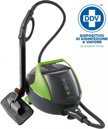 Aparat de Curatat cu Abur Polti Vaporetto Pro 95_Turbo Flexi, 1100 W, Emisie Abur pana la 120 gr/min, Presiune Abur 4,5 Bar, Negru/Verde [1]
