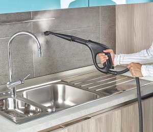 Aparat de Curatat cu Abur Polti Vaporetto Smart 30 R, Emisie Abur 85 g/min, Presiune Abur 3 BAR, 1800 W, Alb/Rosu [8]