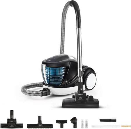Aspiratoare cu apa - Aspirator cu Filtrare prin Apa Polti Forzaspira Lecologico Aqua Allergy Natural Care, 750 W, Alb/Negru