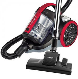 Aspiratoare fara sac - Aspirator fara Sac Polti Forzaspira C 110 Plus, 2 l, 800 W, Filtru HEPA, Negru/Rosu