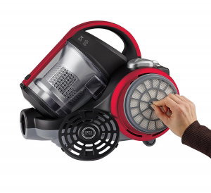 Aspirator fara Sac Polti Forzaspira C 110 Plus, 2 l, 800 W, Filtru HEPA, Negru/Rosu [3]