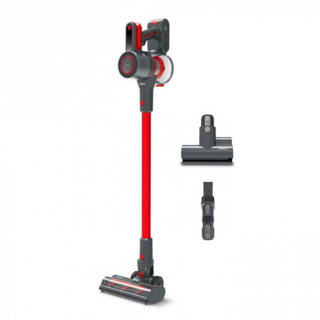 Aspirator Vertical fără Fir Polti Forzaspira D-Power SR550, Multiciclonic, Reîncărcabil, Motor Digital, 3 Programe, Autonomie Lucru 40 min, 0.6 l, Roșu/Gri [1]
