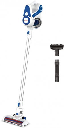 Aspiratoare verticale - Aspirator Vertical fara Fir Polti Forzaspira Slim SR90, 2 in 1, Cyclonic, Autonomie lucru 40 min, 0.5 l, Perie Motorizata, Gri/Albastru