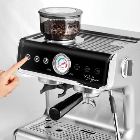 Espressor profesional manual cu rasnita de cafea, Polti Coffea G50S, 2,8l, 1550W,15 bar, pentru espresso si cappuccino [3]