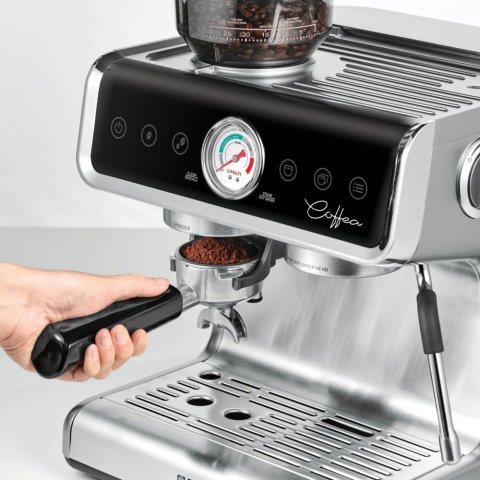 Espressor profesional manual cu rasnita de cafea, Polti Coffea G50S, 2,8l, 1550W,15 bar, pentru espresso si cappuccino [1]