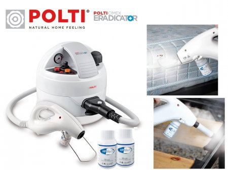 Kit Profesional cu aparat cu abur pentru uciderea definitiva a ploșnițelor de pat și dezinfectare spații comerciale [1]