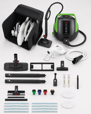 Solutii pentru plosnite - KIT Profesional Polti pentru Eliminarea Ploșnițelor, Autonomie Nelimitată de Funcționare, 1900 W, Emisie Abur până la 140 gr/min, 15 Accesorii, 5,5 BAR, Funcție Turbo, Abur până la 180°C, Alb/Albastru